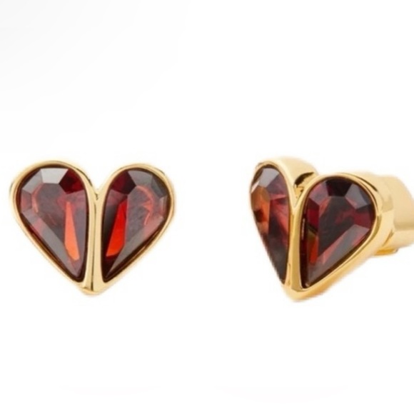 kate spade Jewelry - KATE SPADE Rock Solid Stone Heart Stud Earrings